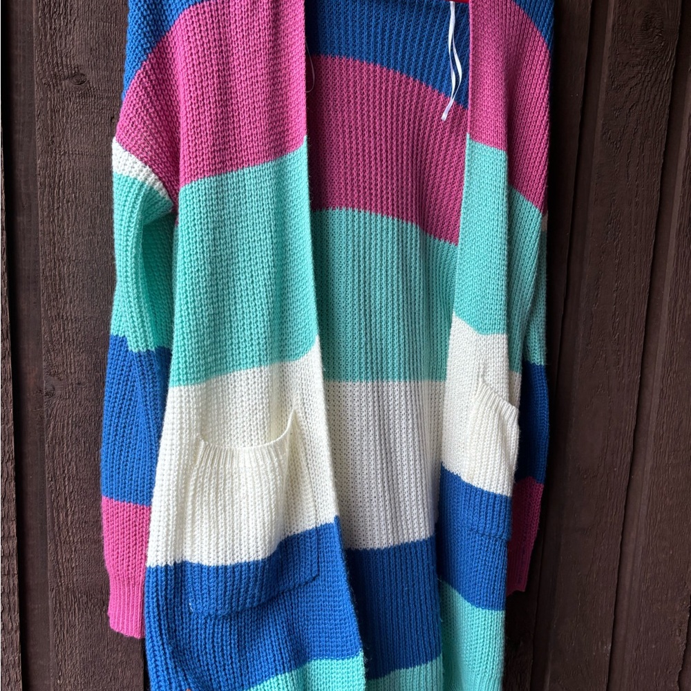 Simply Southern Multicolor Striped Cardigan